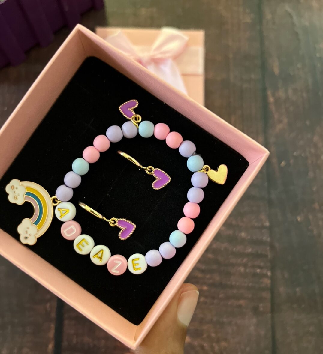 Personalized Bracelet with Earrings