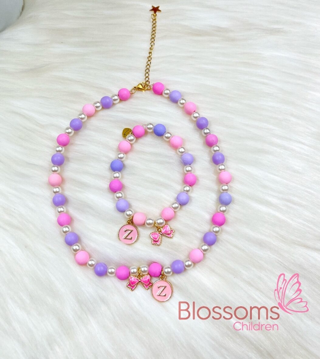 Blossoms Candy Initial Jewelry Set