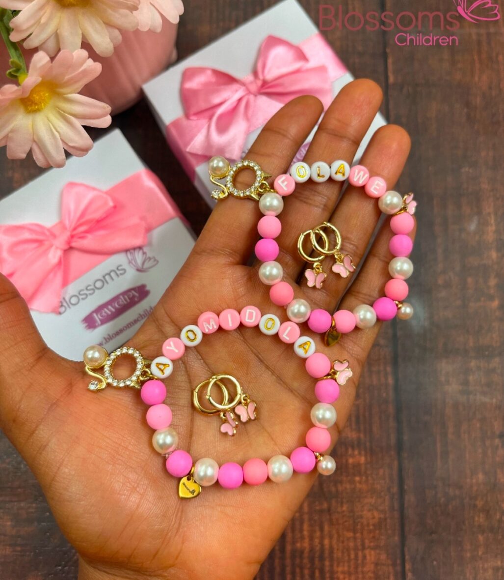Blossoms Personalized  Bracelet Set
