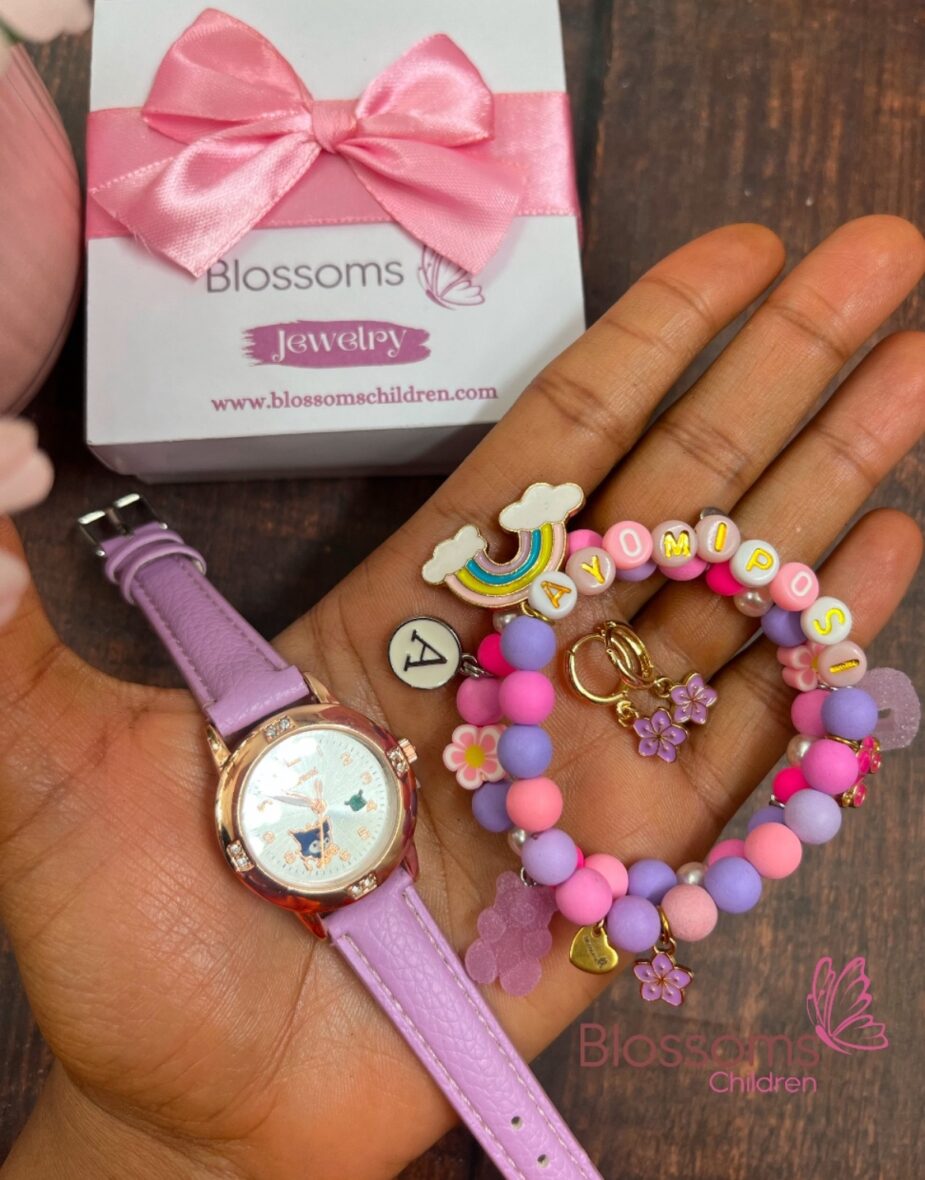 Blossoms Personalized bracelet watch set